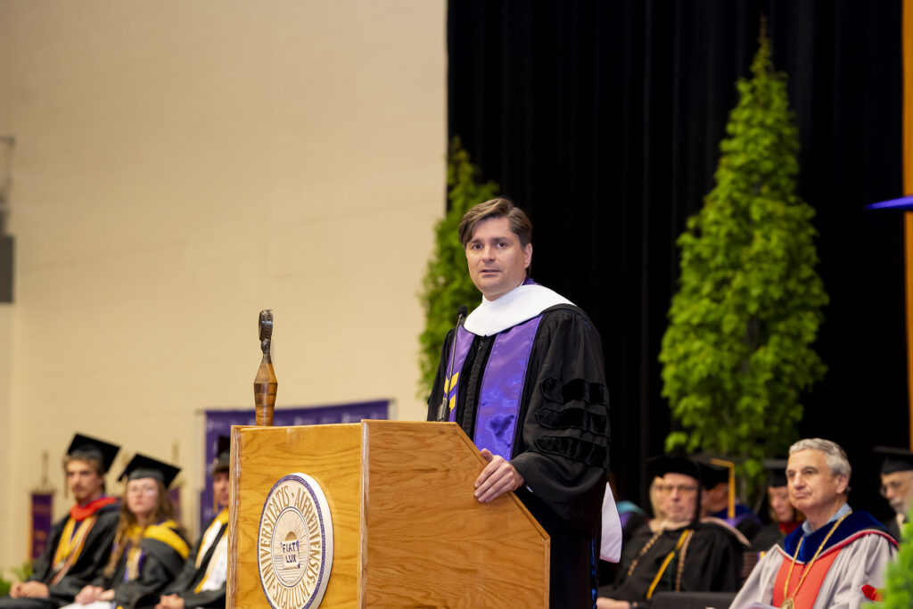 Mike Pellicciotti, Washington State treasurer, delivers Alfred University commencement keynote