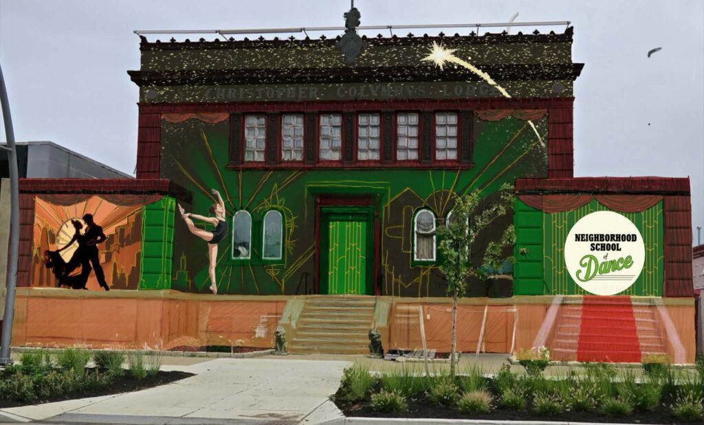 Neighborhood School Dance Begins Exterior Facelift Plans Community Mural